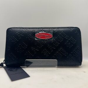 Ed Hardy Black Wallet with Red Logo NWT